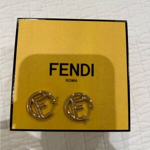 Fendi gold hoop earrings